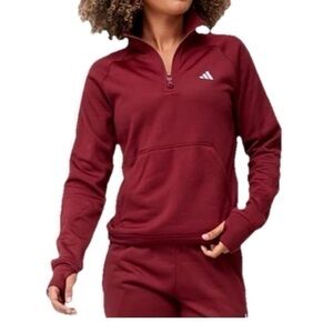 NWT Adidas Fleece Track Top Sweatshirt Jacket 1/4 Zip Aeroready Size 1X XL $65